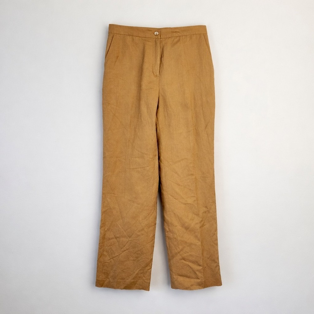 JOSEPHINE CHAUS Size 10 Linen Blend Satin Lined Dress Pants Career Trousers NWT